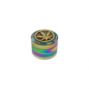 Grinder Leaf arcobaleno in 4 parti 50x40mm