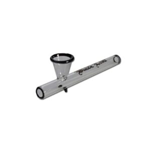 Pipa Black Leaf in vetro  100mm