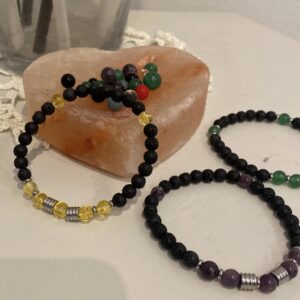 Bracciale Con Pietra e Lava Vulcanica