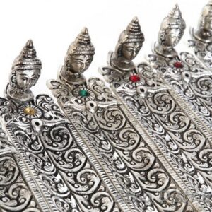 BRUCIA INCENSI ALLUMINIO BUDDHA CM.22